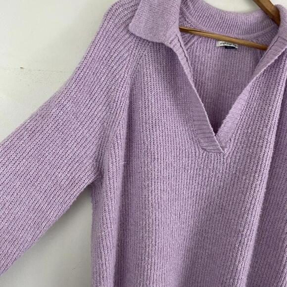 AMERICAN EAGLE purple knit pullover sweater - Picture 2 of 7